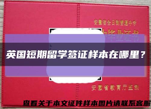 英国短期留学签证样本在哪里？缩略图