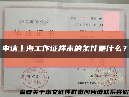 申请上海工作证样本的条件是什么？缩略图