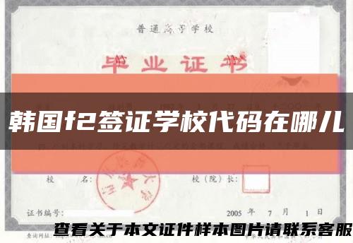 韩国f2签证学校代码在哪儿缩略图