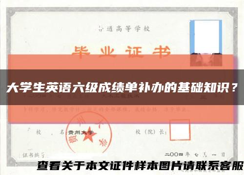 大学生英语六级成绩单补办的基础知识？缩略图