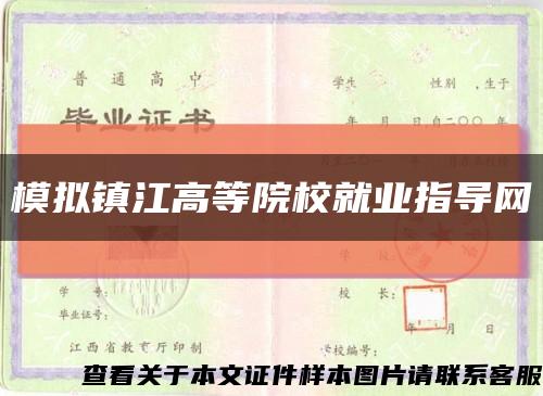 模拟镇江高等院校就业指导网缩略图
