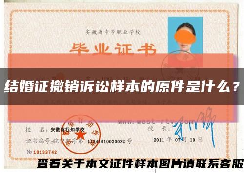 结婚证撤销诉讼样本的原件是什么？缩略图