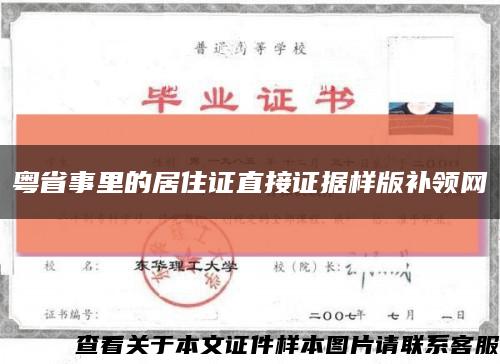 粤省事里的居住证直接证据样版补领网缩略图