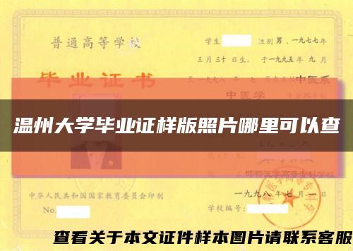 温州大学毕业证样版照片哪里可以查缩略图