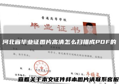 河北省毕业证图片高清怎么扫描成PDF的缩略图