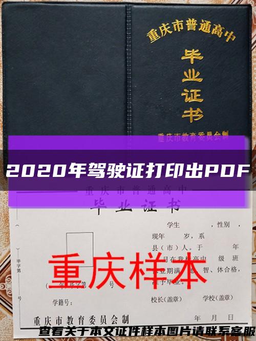 2020年驾驶证打印出PDF缩略图