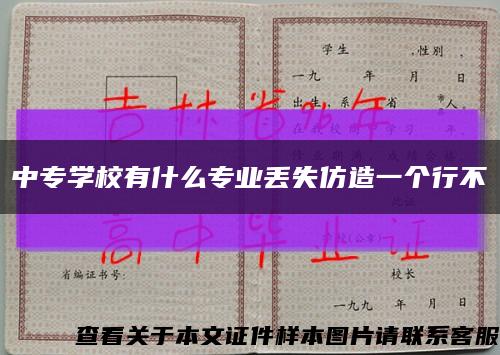 中专学校有什么专业丢失仿造一个行不缩略图