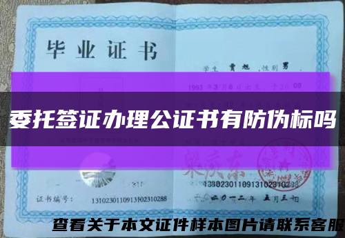 委托签证办理公证书有防伪标吗缩略图