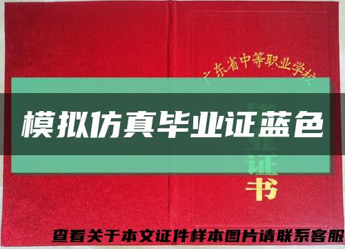 模拟仿真毕业证蓝色缩略图