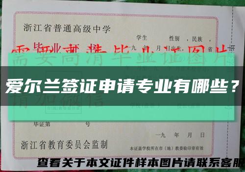 爱尔兰签证申请专业有哪些？缩略图