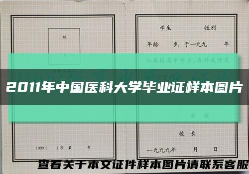 2011年中国医科大学毕业证样本图片缩略图