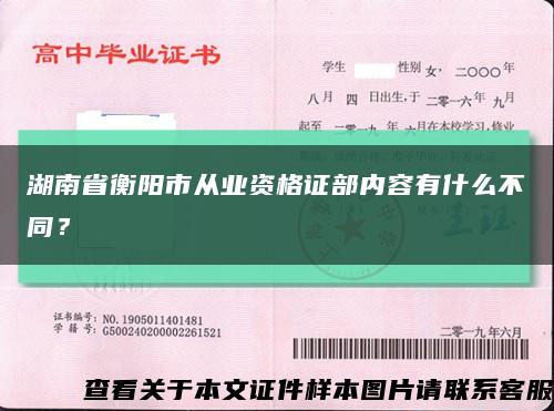 湖南省衡阳市从业资格证部内容有什么不同？缩略图