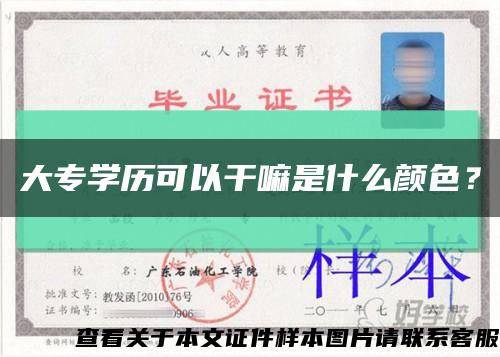 大专学历可以干嘛是什么颜色？缩略图