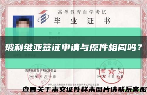 玻利维亚签证申请与原件相同吗？缩略图