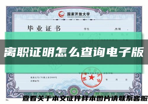 离职证明怎么查询电子版缩略图