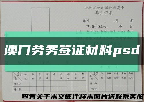 澳门劳务签证材料psd缩略图