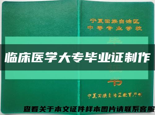 临床医学大专毕业证制作缩略图