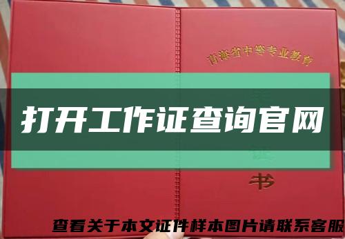 打开工作证查询官网缩略图