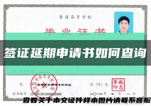 签证延期申请书如何查询缩略图