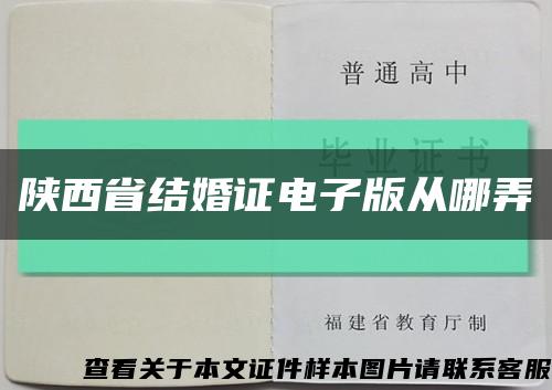 陕西省结婚证电子版从哪弄缩略图