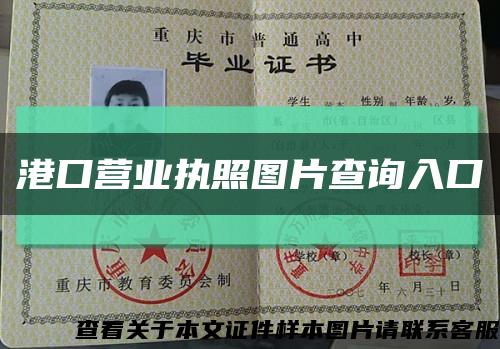 港口营业执照图片查询入口缩略图