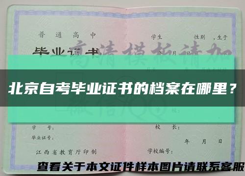 北京自考毕业证书的档案在哪里？缩略图