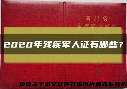 2020年残疾军人证有哪些？缩略图