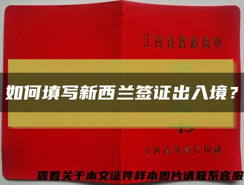 如何填写新西兰签证出入境？缩略图