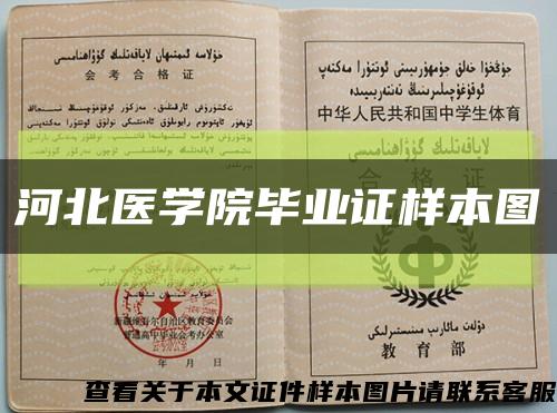 河北医学院毕业证样本图缩略图