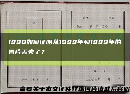 1990如何证明从1999年到1999年的图片丢失了？缩略图