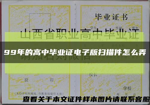 99年的高中毕业证电子版扫描件怎么弄缩略图