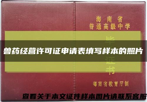 兽药经营许可证申请表填写样本的照片缩略图