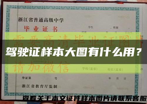 驾驶证样本大图有什么用？缩略图