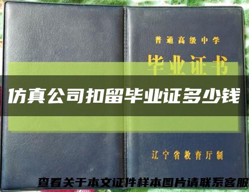 仿真公司扣留毕业证多少钱缩略图
