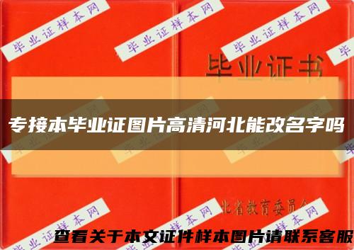 专接本毕业证图片高清河北能改名字吗缩略图