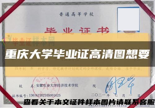 重庆大学毕业证高清图想要缩略图