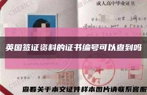 英国签证资料的证书编号可以查到吗缩略图