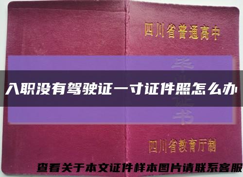 入职没有驾驶证一寸证件照怎么办缩略图