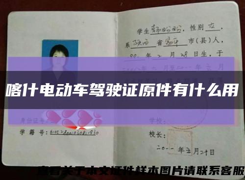 喀什电动车驾驶证原件有什么用缩略图