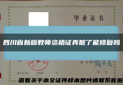 四川省新版教师资格证弄脏了能修复吗缩略图