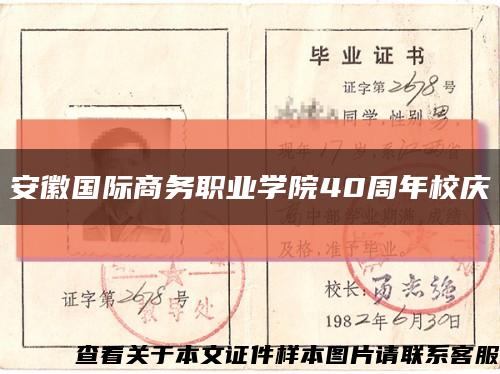 安徽国际商务职业学院40周年校庆缩略图
