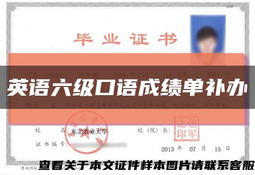 英语六级口语成绩单补办缩略图