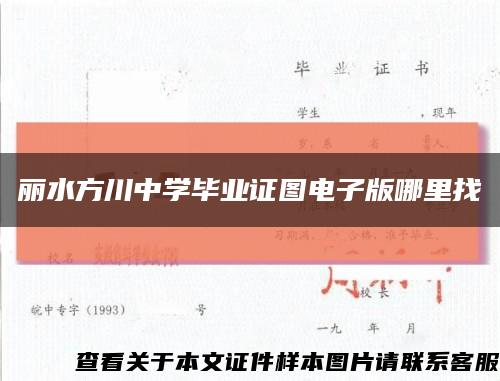 丽水方川中学毕业证图电子版哪里找缩略图