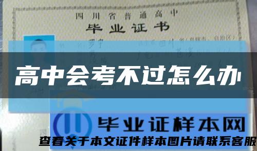 高中会考不过怎么办缩略图