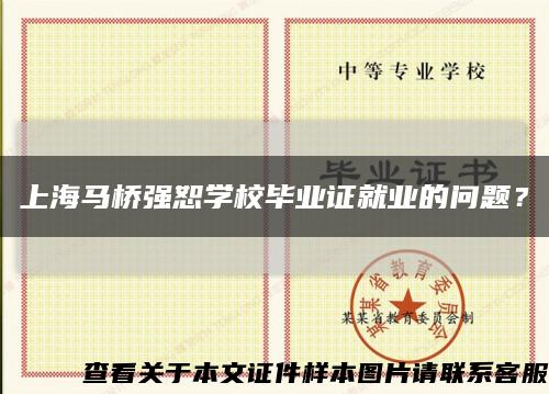 上海马桥强恕学校毕业证就业的问题？缩略图