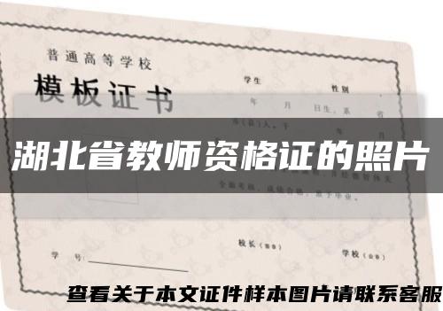 湖北省教师资格证的照片缩略图
