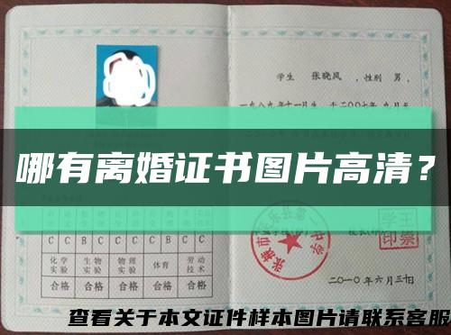 哪有离婚证书图片高清？缩略图