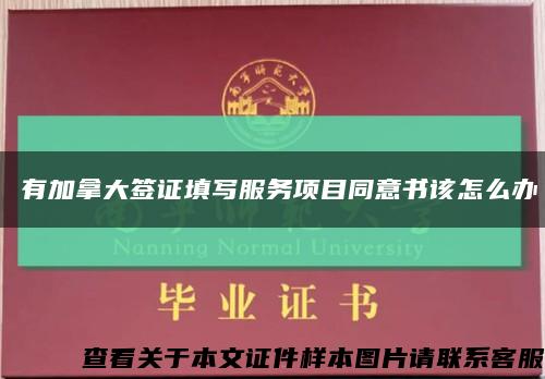 沒有加拿大签证填写服务项目同意书该怎么办缩略图