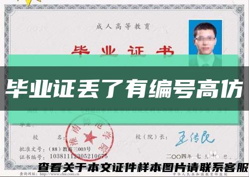 毕业证丢了有编号高仿缩略图