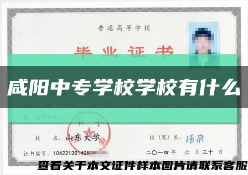 咸阳中专学校学校有什么缩略图